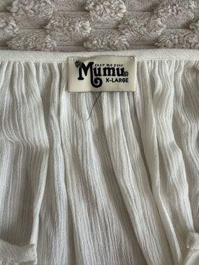 Show Me Your Mumu White Crinkled Gauze Maxi Skirt